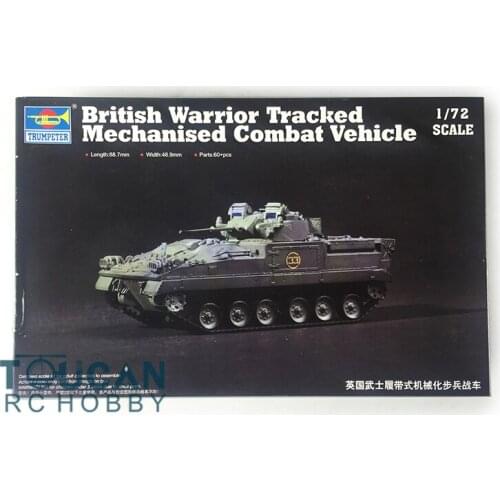Trumpeter 07101 1/72 British Warrior Tracked Infantry Combat Car Tank Model Kit TH06772-SMT6