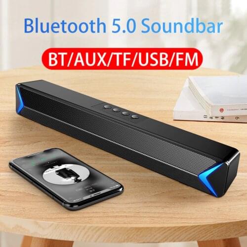TV Sound Bar Bluetooth Speaker AUX USB Wired and Wireless Home Theater FM Radio Surround Sound Bar PC Speakers Computer Soundbar