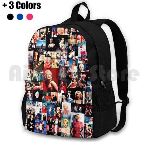 Marilyn Monroe Collage Vintage Image Outdoor Hiking Backpack Riding Climbing Sports Bag Marilyn Monroe Collage Vintage Image