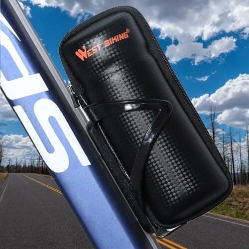 WEST BIKING Bike Bag Bottle Cage Holder PVC Waterproof Glasses Key Repair Tool Kit Capsule Organizer Bicycle Accessories