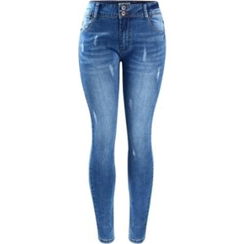 Women`s Basic Chic Style Fading Stretch Skinny Ture Denim Jeans Woman Pantalon Femme Free Shipping