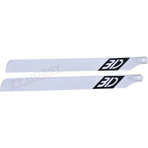 1Pair Carbon Fiber 430mm/550mm 3D Main Rotor Blades Main Propeller Prop Blade for RC Helicopter Drone Parts