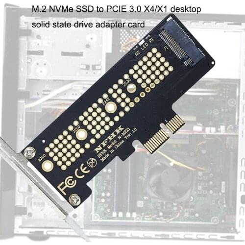 1pc NVMe PCIe M.2 NGFF SSD To PCIe X1 Adapter Card PCIe S0O0 X1 With M.2 Card Bracket To Z0M7