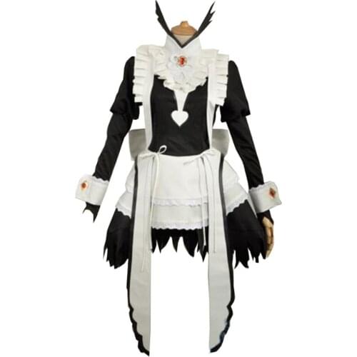 2016 Fire Emblem If Felicia Maid Dress Raw White Cosplay Costume Custom Made