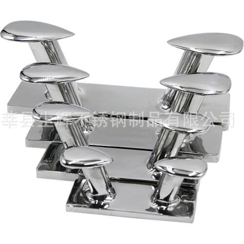 316 Stainless Steel Double Horn Bollard Mooring Cleat 6/8/10/12 Inch Marine Boat Dock
