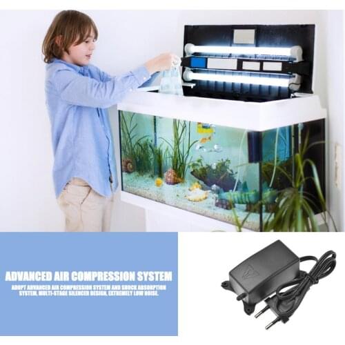 2W aquarium Air Pump Silent Large Volume oxygenation machine Fish tank Small Ventilation device home fish culture Oxygen Pump