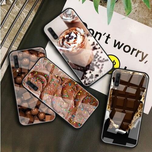 Chocolate Food Tempered Glass Case For Samsung Galaxy A10S A10E A20S A20E A30S A40 A50S A60 A70 A80 A90 A6 A7 A8 Shell