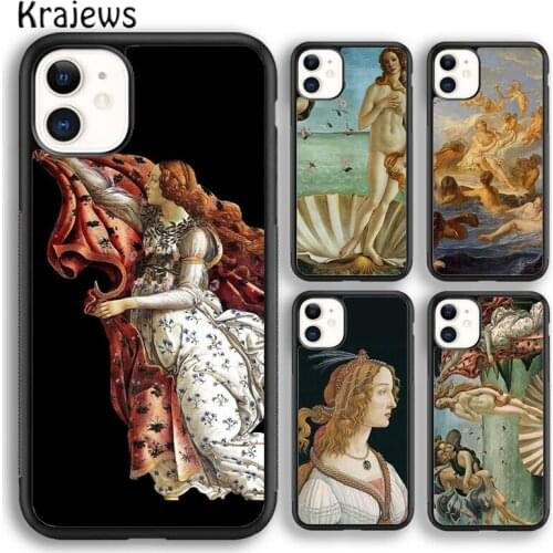 Krajews Art Paintings The Birth Of Venus Soft Phone Case Cover For iPhone 5 SE 6s 7 8 plus X XR XS 11 12 pro max Samsung S9 S10