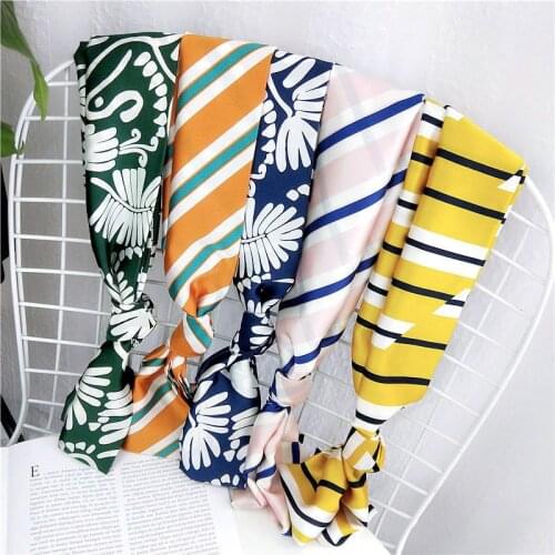 New Long Scarf Small Silk Scarf Korean Women Spring and Autumn Thin Narrow Double-side Shawl Decoration Fashion Tie Gauze Ribbon