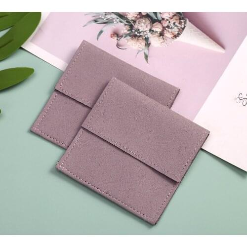 Christmas Wedding Presents Gift Pouch Small Chic Velvet Envelope Pouches Microfiber Jewelry Packaging for Ring Earrings Necklace