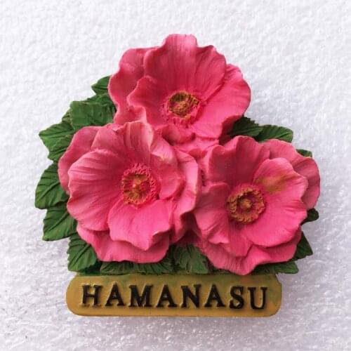 QIQIPP Hamanasu, Hokkaido, Japan, three-dimensional rose tourism commemorative refrigerator home decoration companion gift