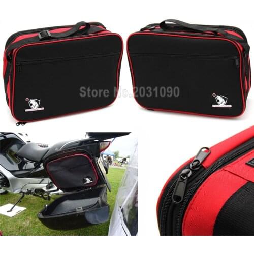 FOR BMW R1200RT R1200R K1200GT K1300GT Pannier Liner Bags Expandable Red/Black Great Quality New Pair