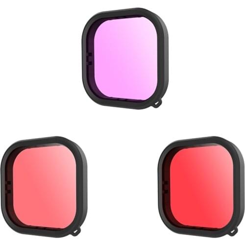 Waterproof Case Filter For GoPro Hero 9 Black Housing Cover Diving Red/Pink/Magenta Lens Filter Hero9 Action Camera Accessories