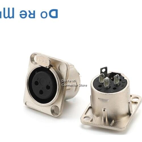 1 pcs Cannon Three-Core Male Female XLR Socket D Type 26*31 MIC Audio module for 86 panels