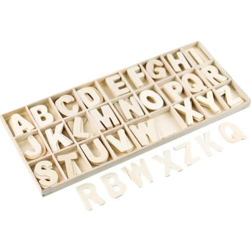130PCS Wooden Letters Natural Wood English Alphabet DIY Arts Craft Home Wedding Birthday Party Decor Name Design Scrapbooking