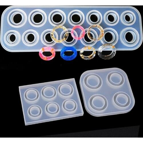 14 Hole Rings Mold Collection Handmade DIY Making Rings Jewelry Silicone Mold Crystal Epoxy Mould Epoxy Resin new