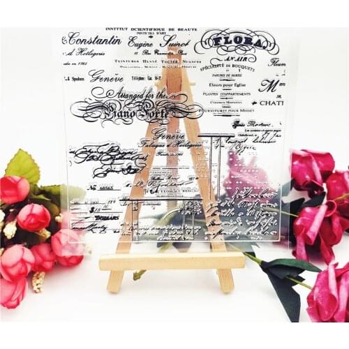 14x14.5CM Hot selling letter transparent clear stamp / silicone seal roller stamp DIY scrapbook album / card production
