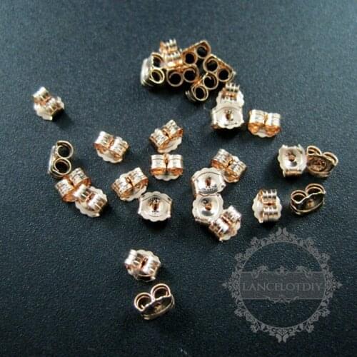 3.8x4.6mm rose gold filled high quality color not tarnished DIY earrings back jewelry supplies findings 1703014
