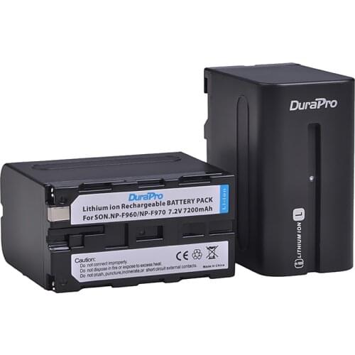 2pc 7200mAh NP-F960 NP-F970 Camera Battery for Sony NP-F970 F950 F960 F330 F550 F570 F750 F770 MC1500C 190P 198P F950 HD1000C