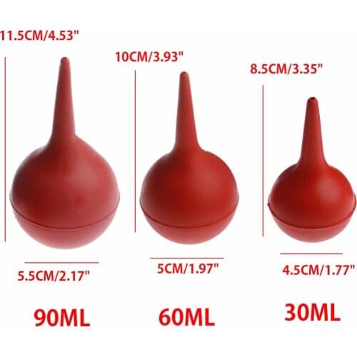1PC 30 ml 60ml 90ml 120ml Laboratory Tool Rubber Suction Ear Washing Syringe Squeeze Bulb