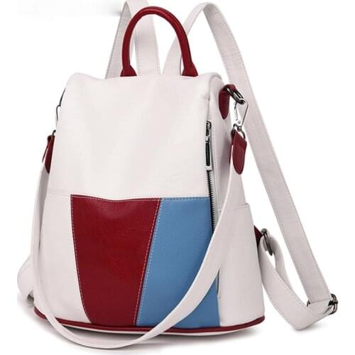 2020 Anti-theft Women Leather Backpack Female School Shoulder Bags For Women Travel Ladies Bagpack Mochilas Feminina Preppy Sac