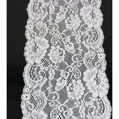 3 meters/lot) 17cm white elastic lace Fabric French hollow underwear stretch lace Trim DIY