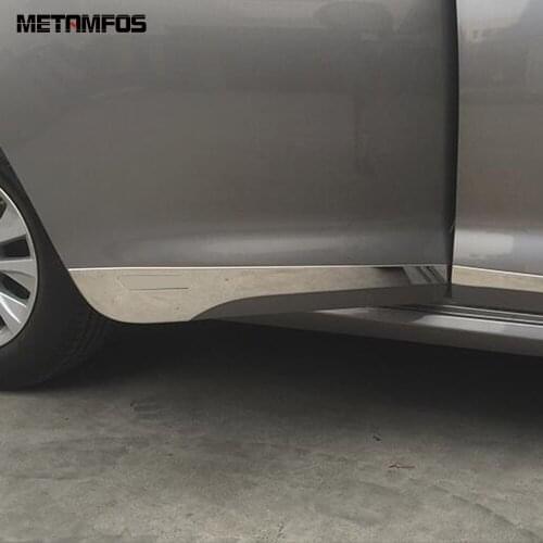 For Toyota Corolla Sedan 2019 2020 2021 Carbon Fiber Side Door Strip Body Skirt Molding Trim Decoration Accessories Car Styling