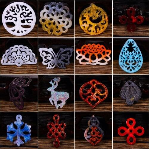 Mixed Shape Jewelry Making Silicone Mold Moulds for Polymer Clay Crafting, Resin Epoxy, Pendant Earrings Jewelry Making Tool