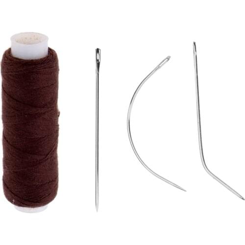 Cotton Hair Track Weft Weave Sew Thread and Needle J+I+C For Hair Extension Weaving Needles /C type Needles/Curved Needle