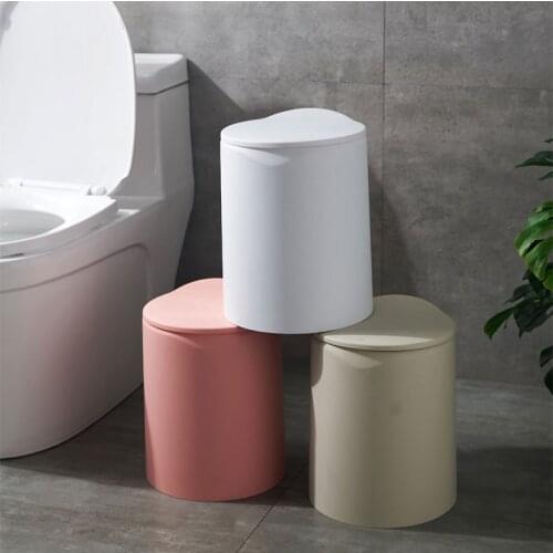 Creative Kitchen Trash Can with Lid Paper Basket Food Waterproof Trash Bin Toilet Nordic Kosz Na Smieci Household Products DF50L