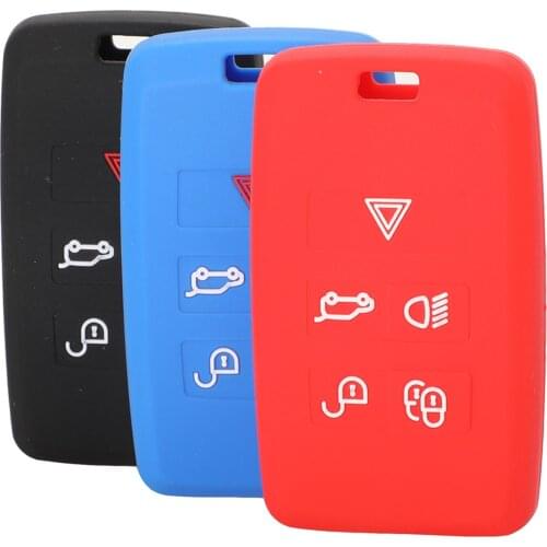 Kutery 5 Buttons For Range Rover Velar Discovery 5 For Jaguar E-Pace Silicone Remote Key Case Fob Shell Cover Skin
