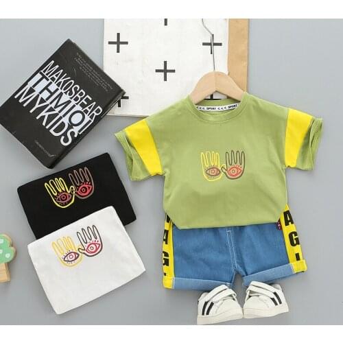 Baby Girls Summer Fashion Clothes Children Boys Cartoon T-Shirt+Shorts 2Pcs/Sets Toddler Casual Costume Kids Cotton Sportswear
