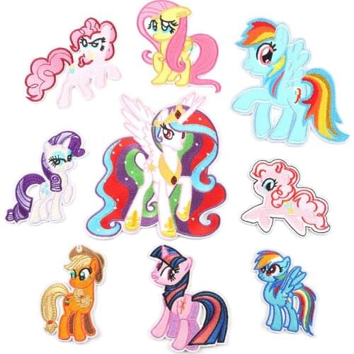 Best Girls Favorite Stickers Fabulous Cartoon Unicorn Animal Iron on Fabric Appliques Diy Clothes Backpack Patches
