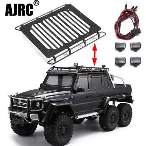 TRAXXAS TRX-6 G63 TRX-4 G500 TRX4 4x4 TRX6 6x6 metal luggage rack with ceiling light Decoration strip for 1/10 climbing car