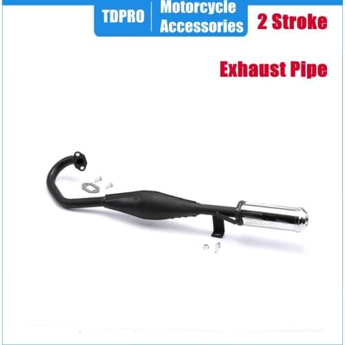 Motorcycle Exhaust System All Metal Motorcycles 2 Stroke Exhaust Pipe Muffler For 43CC 47cc 49cc Mini PIT Pocket Bike Chopper