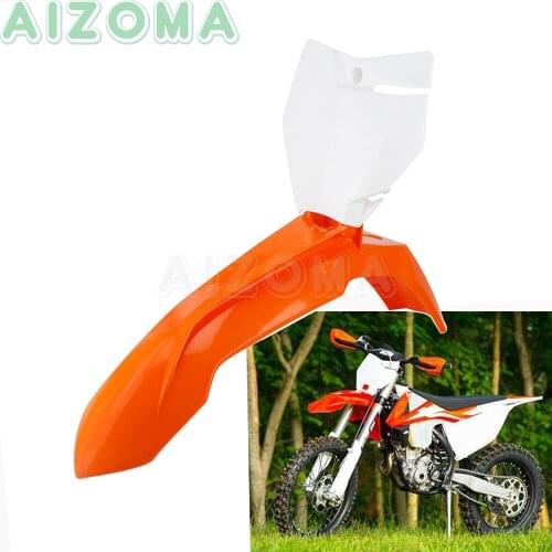 Motocross Front Number Plate + Fender Mudguards Cover For SXS85 SX/XC//EXC/SX-F/XC-W/EXC-F/XCF-W 125 250 300 350 450 500