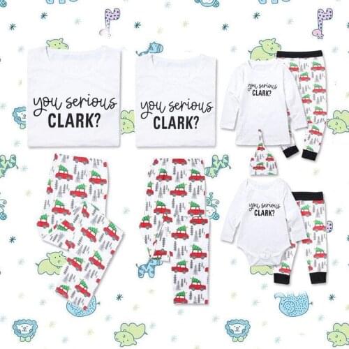 NEW 2020 Christmas Adult Women Kids Family Match Sleepwear Nightwear Pajamas Set