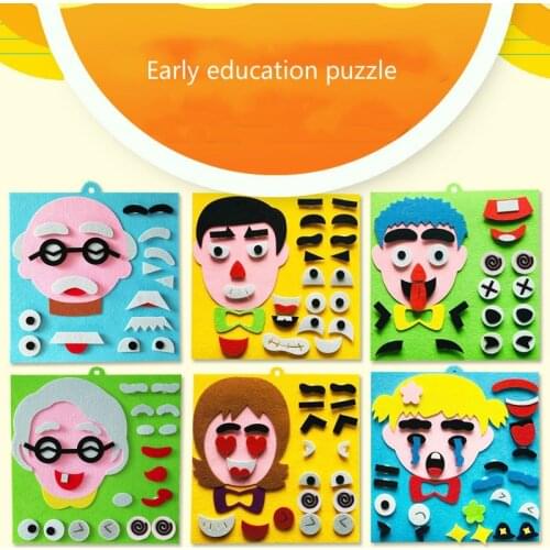 3D New Features Puzzles Jigsaw DIY Early Learning Educational Toys For Children Interactive Parent Child Recognition