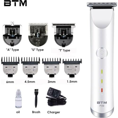 Electric Hair Clipper Hair Trimmer for Men Professional Haircut Set Barber Cordless Hair Clippers TURBO Stainless Steel Cutter