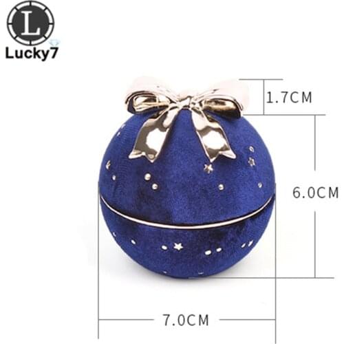 Factory Direct Sales Round Starry Corduroy Jewelry Box Bow Knot Jewelry Packaging Box Jewelry Display Box For Ring Pendant Box