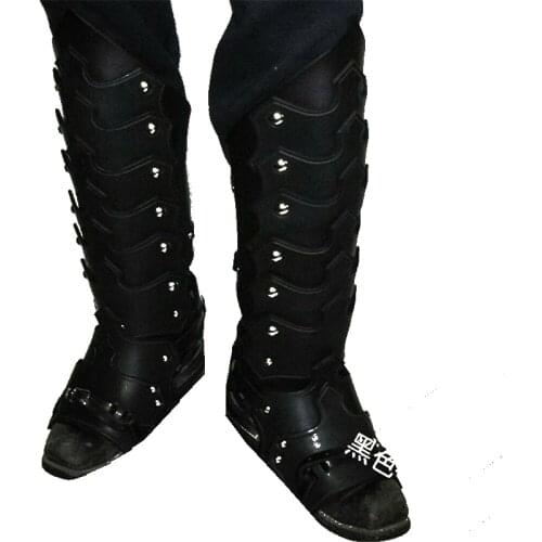 Medieval Men Shoes Cover Buckle Soldier Knights Long Boots-cover Armor Cosplay