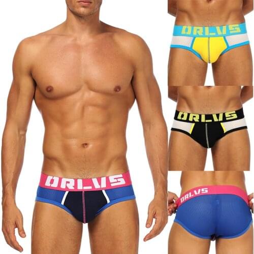 Orlvs Mens Briefs Plus Size Sexy Underwear Letter Printed Underpants Jockstrap Mens Shorts Breathable Hot Erotic Sexy Lingerie