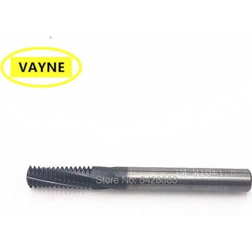 VAYNE TICN/TIN CNC machine HRC60 Solid Carbide FULL spiral Fine Thread End Milling Cutter M3X0.5 M4 M5 M6 M8 M10 M12 M16 M20M24
