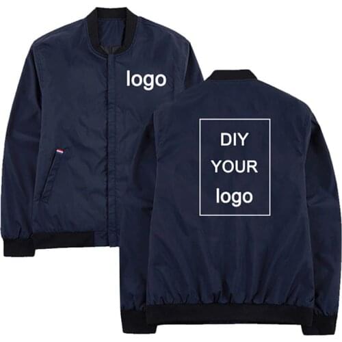 Windbreaker Customized logo print jacket Drop shipping mens jackets hip hop streetwear jacket and coats Stand Collar Men clothes