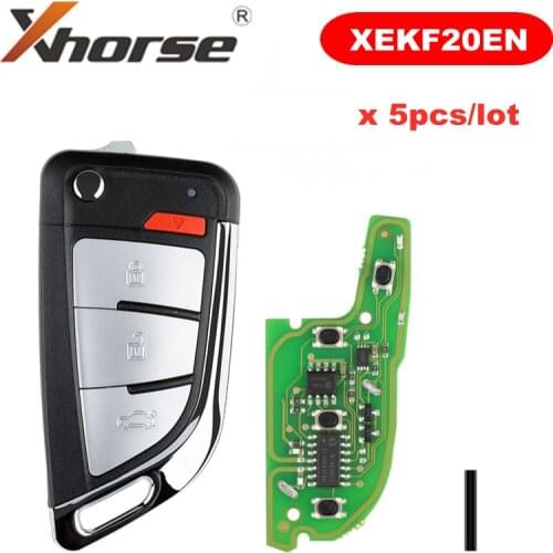 Xhorse XEKF20EN 4 Buttons Knife Style within XT27 VVDI Super Chip Remote for VVDI Mini Key Tool/VVDI2/ Key Tool Plus 5PCS/LOT