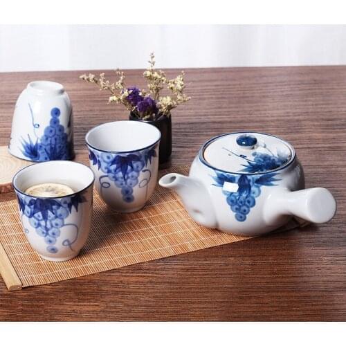 Japanese household kungfu tea cup pot ceramic Chinese afternoon teapot teacup simple modern office tea set porcelain teaware