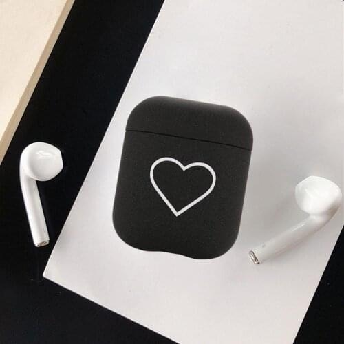 For Airpods Protective Case Love Heart Shape PC Hard Shell For Apple Wireless Earphone 1/2 Gen Cover Drop Shipping Wholesale