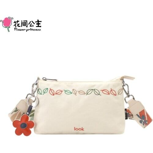 Flower Princess LOOK Womens Bag Crossbody Shoulder 2021 New Summer Nylon Casual Original Lightweight Embroidery Small Bags
