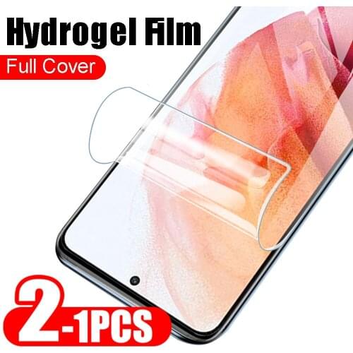 1-2Pcs Screen Protector Hydrogel Film For Samsung Galaxy S21 S21+ s21Ultra Front protect soft film for samsung s21plus not Glass