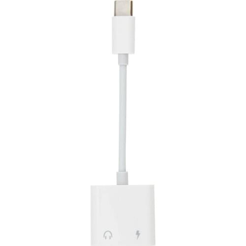 100pcs/lot Type C To 3.5mm Audio Charge Adapter Cables for Huawei HTC IPad Splitter Type C Adaptor USB C PD Digital Signal